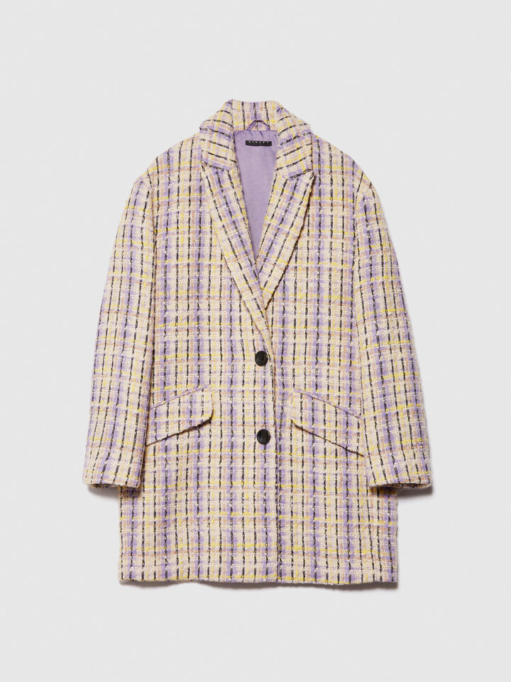 Yarn dyed bouclè jacket - women's jackets - Multi-color | Sisley image number 6